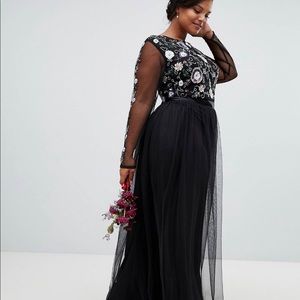 ASOS Maya plus embellished maxi dress tulle skirt